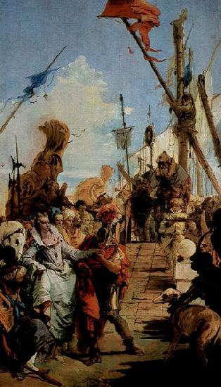 Giovanni Battista Tiepolo Treffen von Marc Antonius und Kleopatra oil painting image